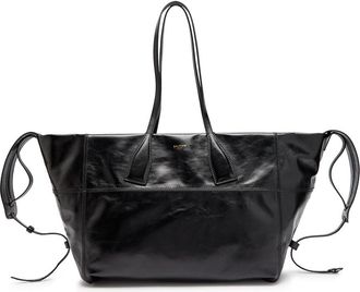 Balmain Glossed Leather Tote bag - Black - One Size