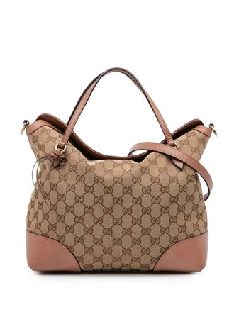 Gucci 2016-2025 medium GG Bree canvas tas - Bruin