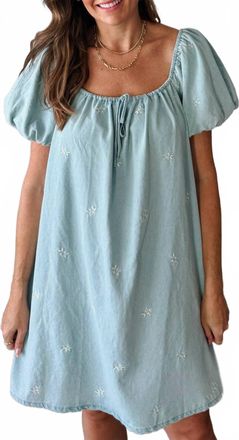 Gilli California Cowgirl Dress In Light Denim