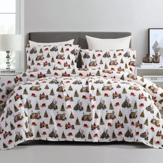 Elegant Comfort 4-Piece Holiday Christmas Velvet Plush Flannel Sheet Set