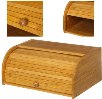 Trade Shop Trade Shop - Panera De Madera De Bamb&uacute; Caj&oacute;n De Cocina Con Apertura De Persiana