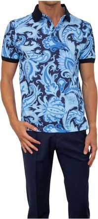 Etro Hombre, Camisetas, Azul, Talla: M