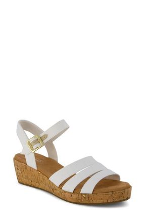 Toms Julia Wedge Sandal in White at Nordstrom, Size 5.5
