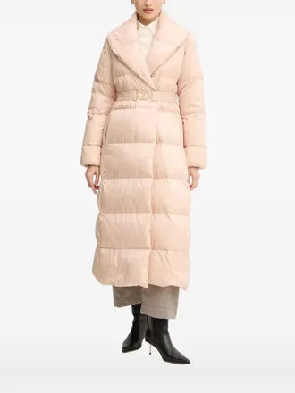 Twin-Set Cappotto imbottito con cintura - Rosa