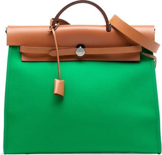 Herm&egrave;s Pre-owned Hermes Toile Herbag Zip 31 RDJ5E91T4VX7CFXP