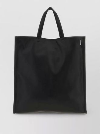 Jil Sander leather light shopping tote rectangular top handles