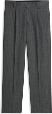 HUGO BOSS Modern-fit pants in herringbone fabric