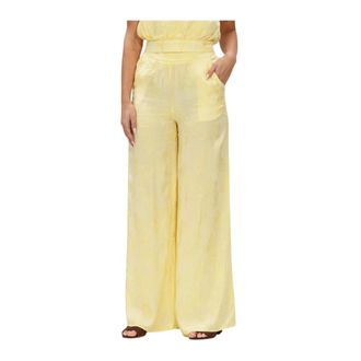 Harper & Yve Rosie-Pa Wijde Broek - Dames - Broeken - Geel - Maat: L