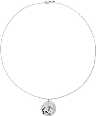 Monica Vinader Collana con pendente Leo Zodiac - Argento