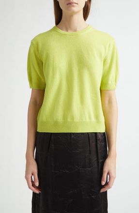 Nackiy&eacute; Short Sleeve Cashmere Sweater in Pistache Dopey at Nordstrom, Size Medium