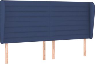 vidaXL Cabecero Con Orejas De Tela Azul 183x23x118/128 Cm Vidaxl