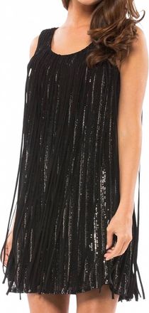 Parker Bryant Sequin Mini Dress In Black Metallic