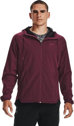 Under Armour Mens Woven Windbreaker Jacket - Dark Maroon - XL