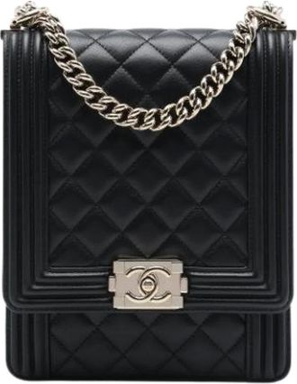 Chanel Pre-owned North South Boy Flap - - Pre-owned - Donna - Nero - ONE SIZE