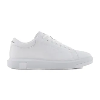 A|X Armani Exchange Sneakers, male, White, Size: 11 US Leather Sneakers