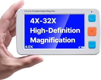 OEM Lupa Digital Port&aacute;til Electr&oacute;nica De V&iacute;deo Hd 12,7 Cm Para Modelos Bajos, Con Zoom 4x A 32x, 17 Modos De Color, Salida Av, Asa Plegable Y 5 Niveles De