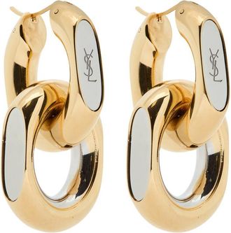 Saint Laurent Bo Maillons Linked Drop Earrings - Gold - One Size