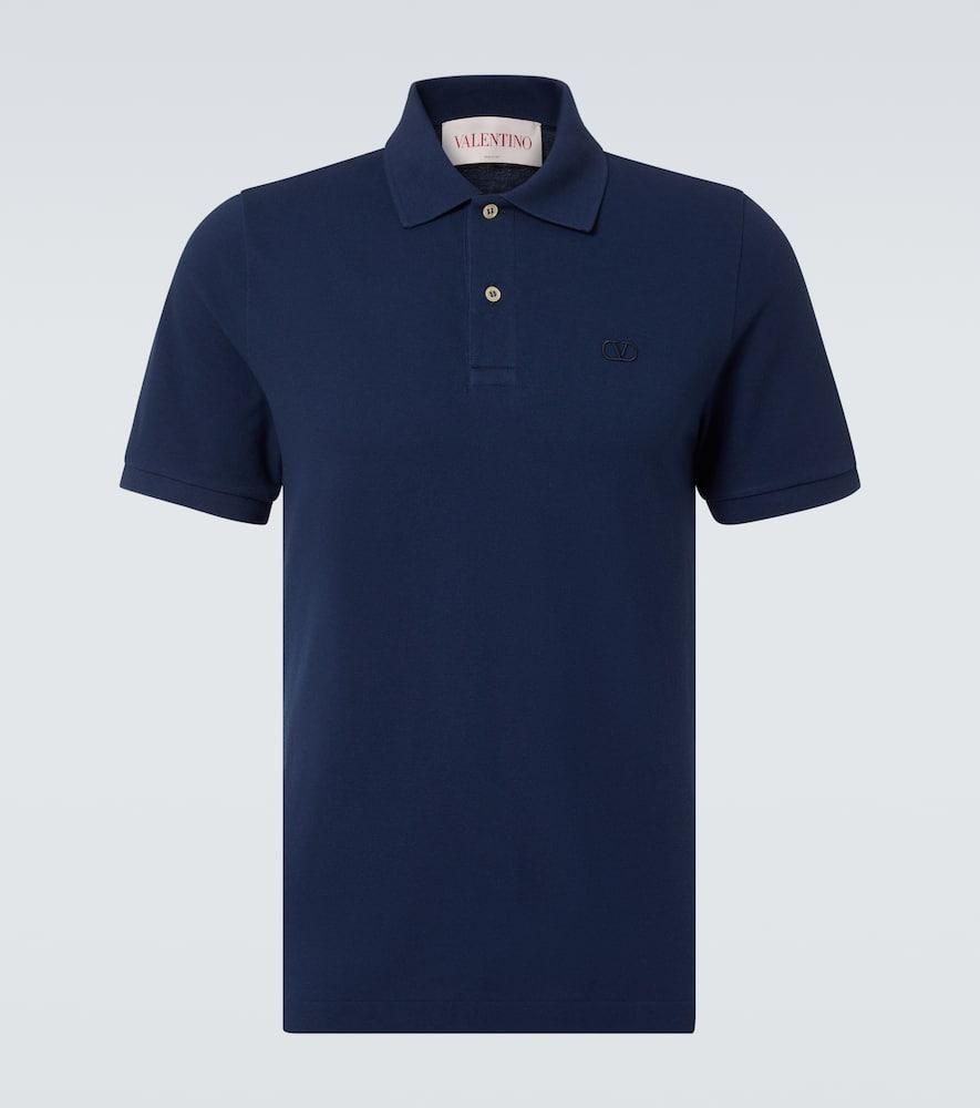 Tシャツ・カットソー VALENTINO Dark blue cotton polo shirt (7B3KC65F9EQ 671) Dark blue cotton polo shirt – G&B