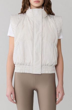 Soia & Kyo Brenna Quilted Reversible Vest in Light Oak at Nordstrom, Size X-Small