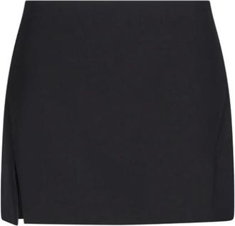 Givenchy Short Skirts, female, Black, M, Sliced Mini Skirt in Wool