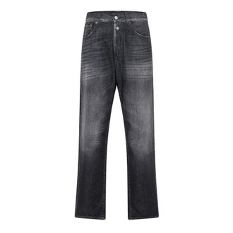 Replay Mens Replay 9zero1 Straight-Fit Jeans in Black