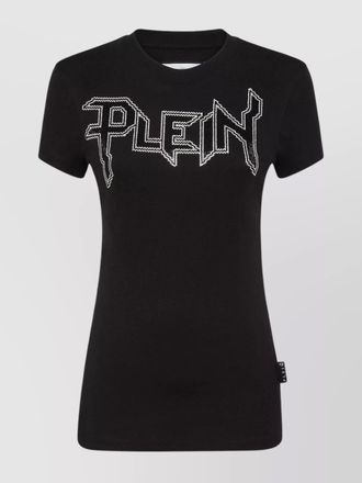 Philipp Plein crew neck fitted silhouette short sleeves stretch fabric