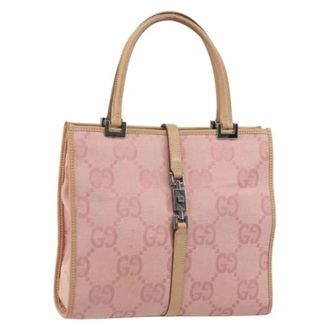 Gucci Pre-owned Canvas Handtas - Dames - Pre-owned - Roze - Maat: ONE Size