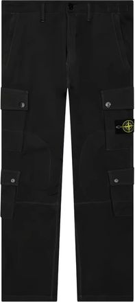 Stone Island Pantaloni con applicazione Compass - Nero