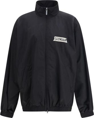 Balenciaga Black Cotton Shell Mens Jacket