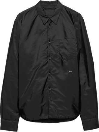 Prada Camicia con logo - Nero