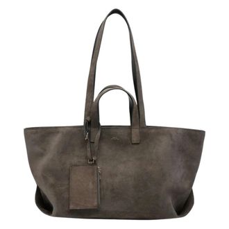 A.P.C. Tote Bags, female, Gray, Size: ONE SIZE Le Drummer Bag
