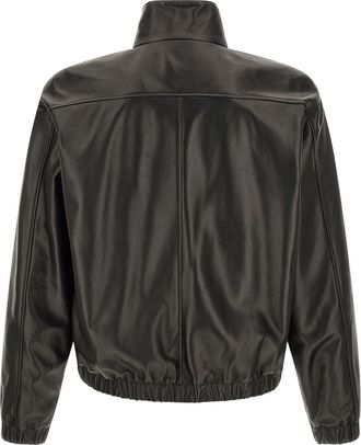 Saint Laurent Mens Black Lamb Leather Jacket Clothing