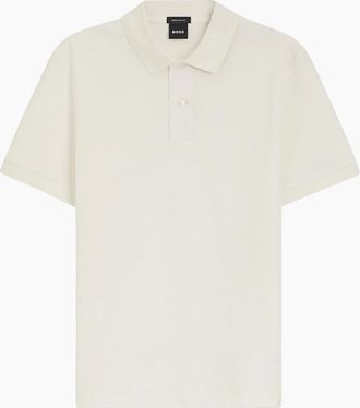 HUGO BOSS Mens Pallas Polo Cream - White - Size: 38