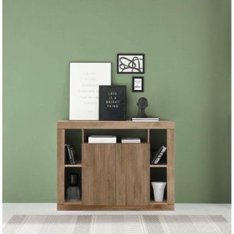 Dmora Aparador Angelie, Buf&eacute; De Sal&oacute;n, Aparador De Sal&oacute;n, Despensa De Cocina, Made In Italy, 134x42 H102 Cm, Roble - Dmora