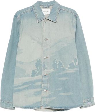 Lacoste buttoned graphic jacket - Blue