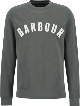 Barbour Prep Logo Crew Sweatshirt - Heren - Sweatshirts - Groen - S - Katoen - Hoodies & sweatvesten