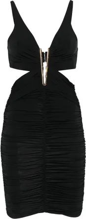 Elisabetta Franchi Ruched Cutout-detail Mini Dress