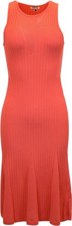 Jason Wu Knitted Sleeveless Maxi Dress in Coral Viscose