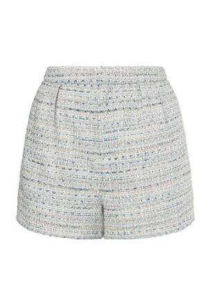 Faina Boucl&eacute; korte broek Dames Lichtblauw Veelkleurig