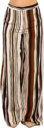 Max Mara Pantalone - Dames - Wijde Broeken - Veelkleurig - S - Broeken