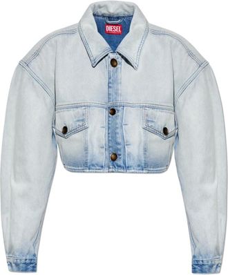 Diesel De-Malley-S Denim Jacket - Dames - Spijkerjassen - Blauw - S - Denim - Jassen