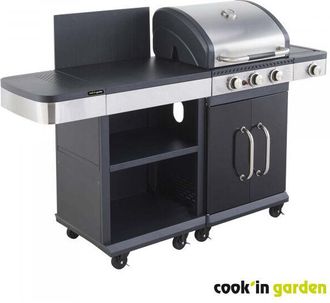 COOK IN GARDEN Barbacoa De Gas Fidgi 3 + Aparador - Cook In Garden