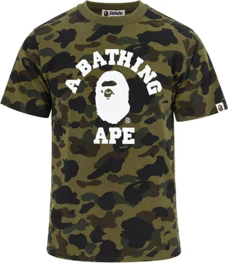A Bathing Ape Camouflage Logo Graphic Short-Sleeve T-Shirt