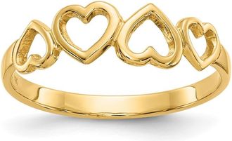 Diamond2Deal 14k Yellow Gold Heart Ring