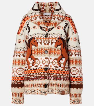 Stella McCartney C&aacute;rdigan oversized de lana virgen en intarsia