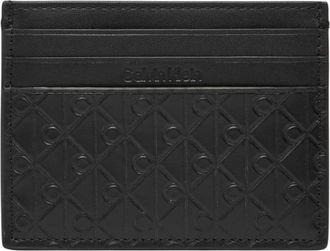 Calvin Klein Leren Bi-Fold Portemonnee - Heren - Portefeuilles - Zwart - ONE Size - Leer - Accessoires