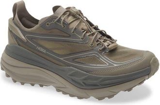 Hoka One One Stinson One7 Trail Sneaker in Light Roast /Asphalt at Nordstrom, Size 11.5