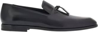 Ferragamo Smooth Leather Tassel Loafers, Size 7 EEE