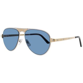 Cartier Mens Gold Tone Rectangular Sunglasses CT0533S002