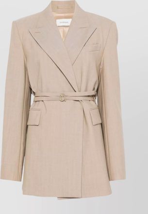 Sportmax long double-breasted blazer with arrow lapel collar